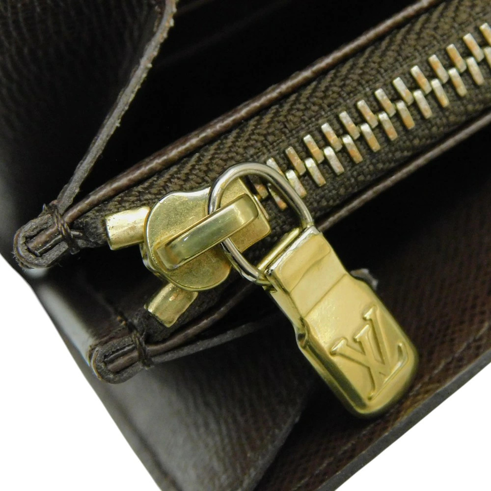 LOUIS VUITTON Portefeuille Sarah Damier Ebene Brown Long Wallet